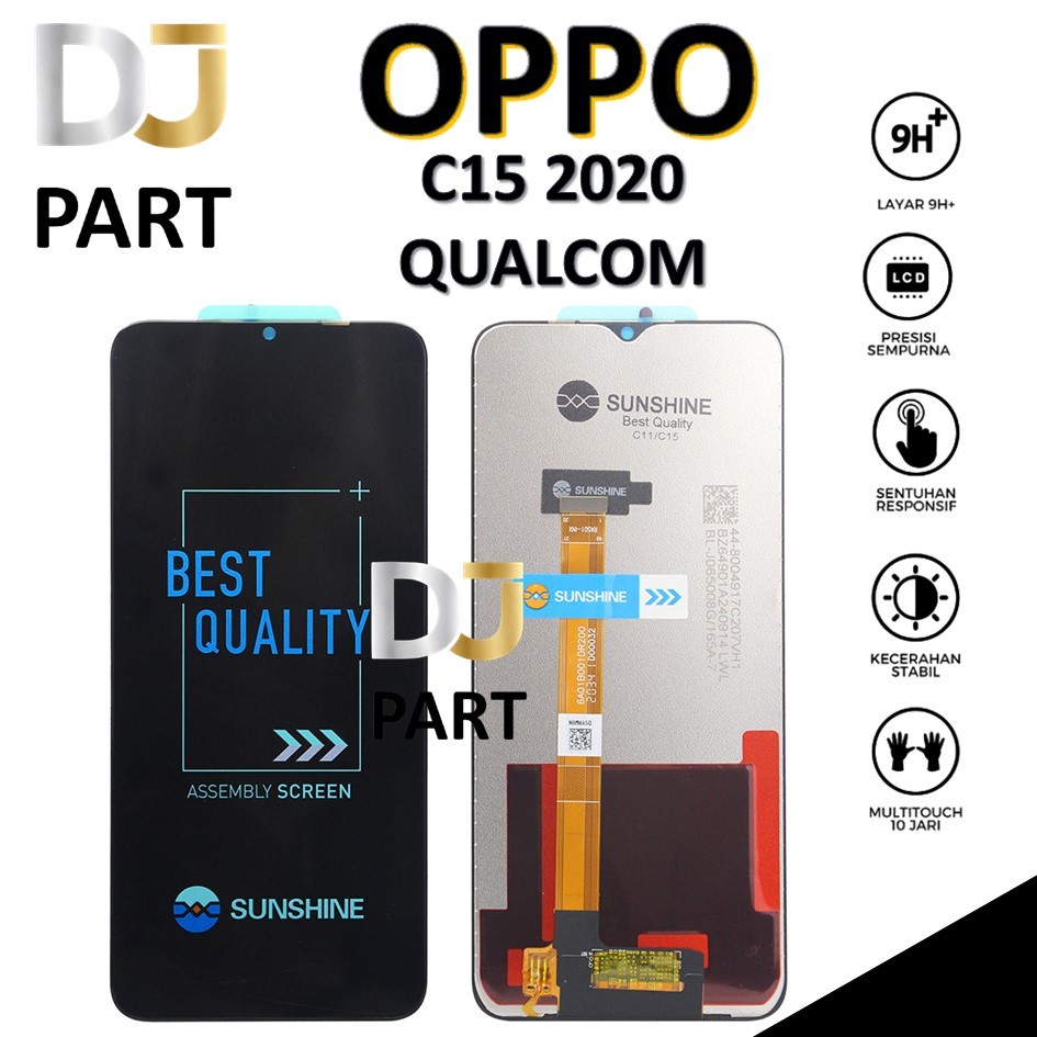 LCD TOUCHSCREEN REALME C15 2020 QUALCOM ORIGINAL 100% COMPLETE