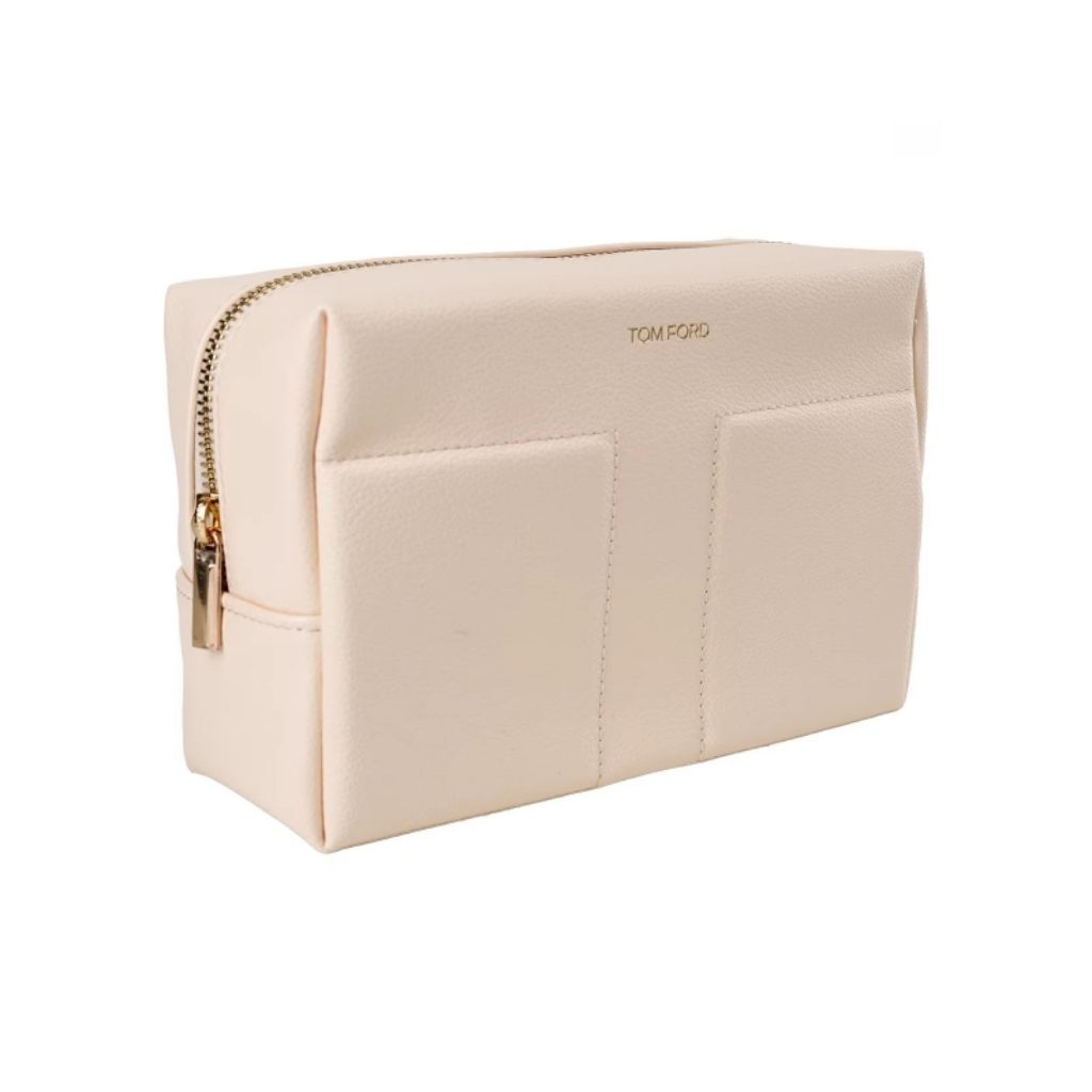 TF Vanilla Beauty Leather Pouch Makeup Skincare Cosmetics Bag Travel Size
