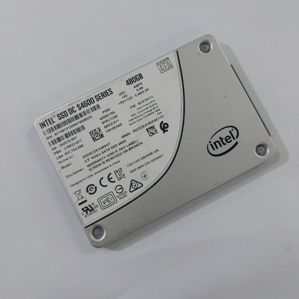 SSD 480GB 2.5 Sata III INTEL - Ssd 480Gb 2.5inch Sata 3 Second Original