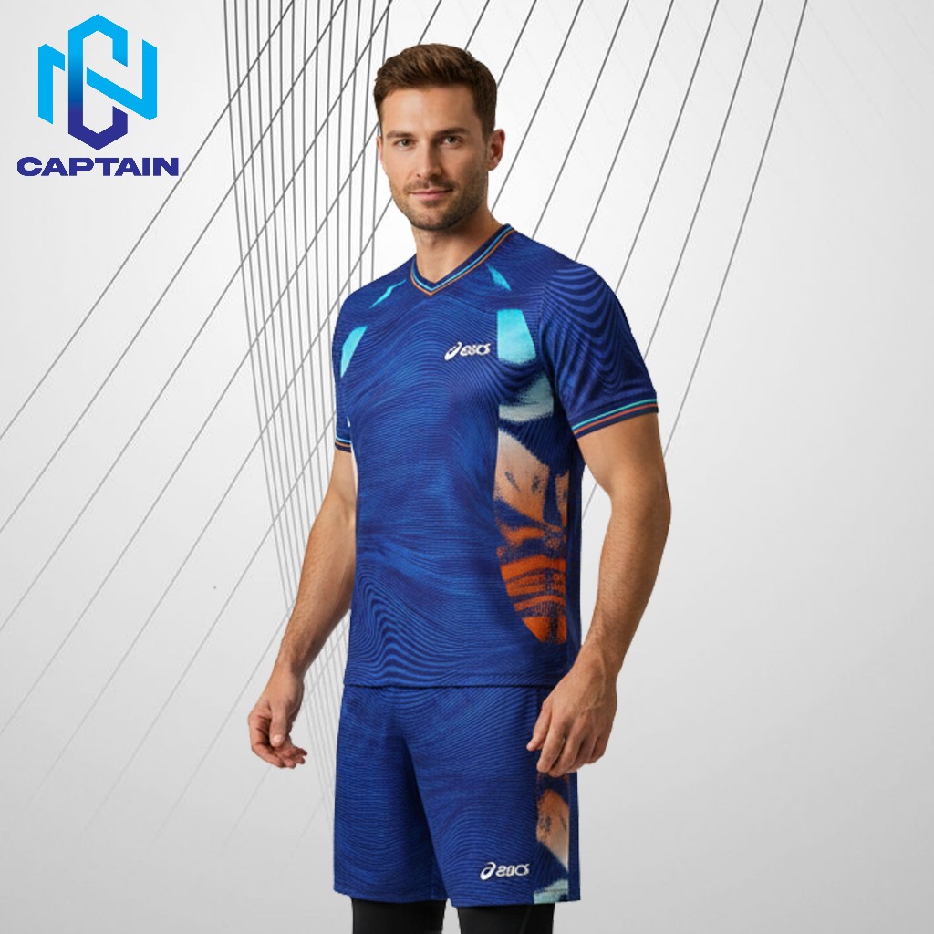 Kaos Jersey Voli Badminton Pria Full Printing / Jersey Voli Custom Nama