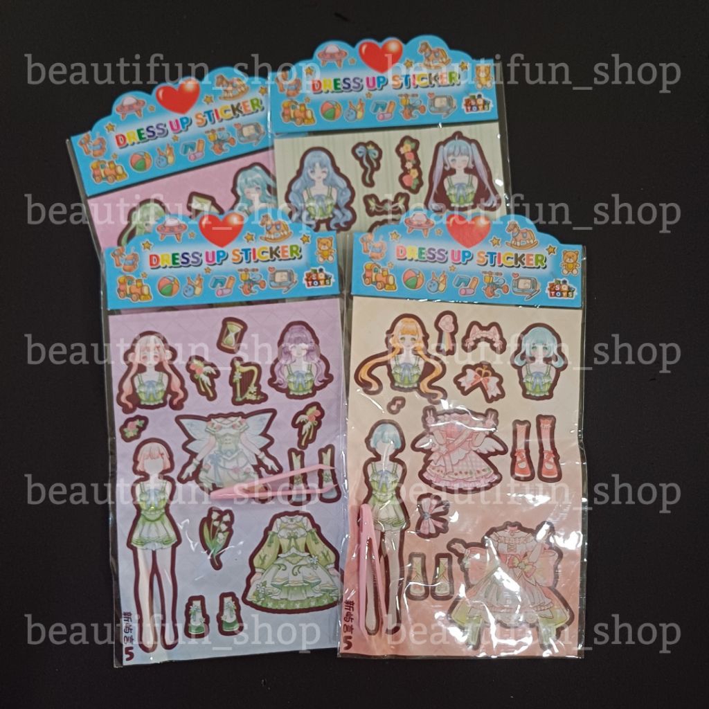 Mainan stiker diy princess dress up mainan bongkar pasang bp boneka kertas stiker mainan sticker dre