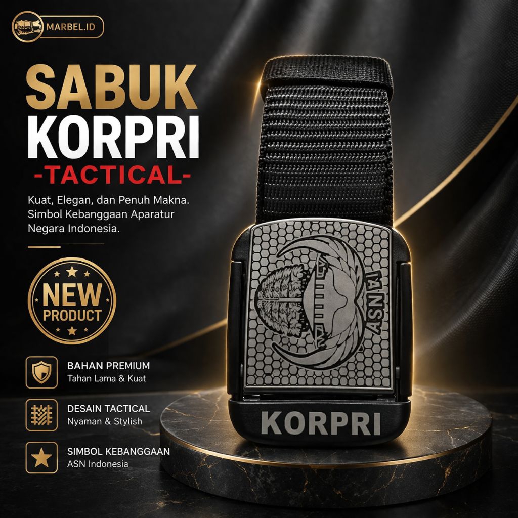 IKAT PINGGANG ASN KORPRI - SABUK ASN KORPRI MODEL TACTICAL - IKAT PINGGANG KORPRI - IKAT PINGGANG PN