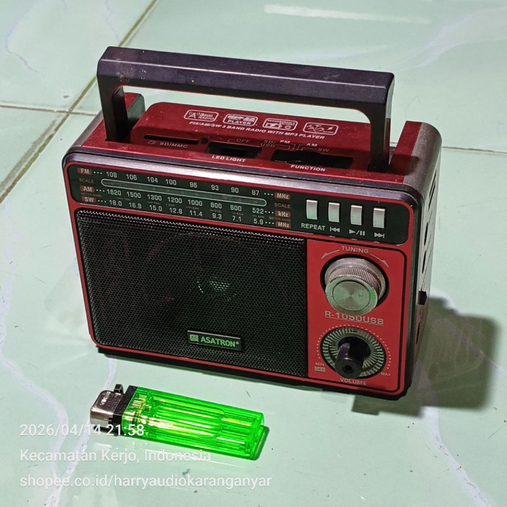 Radio ASATRON R-1050 X-BASS Masih Bahan