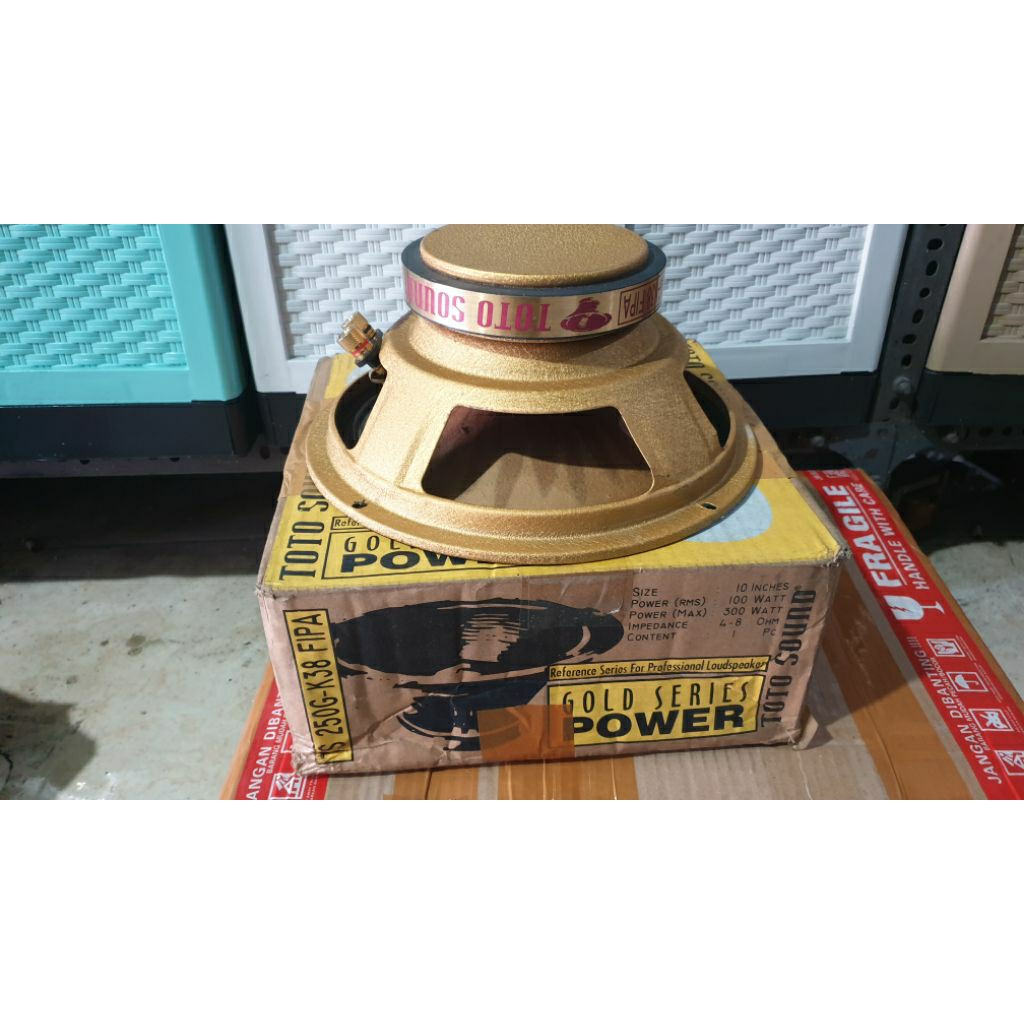 speaker full range 10inch 4/8ohms 300watts toto sound gold series second bekas normal siap pakai