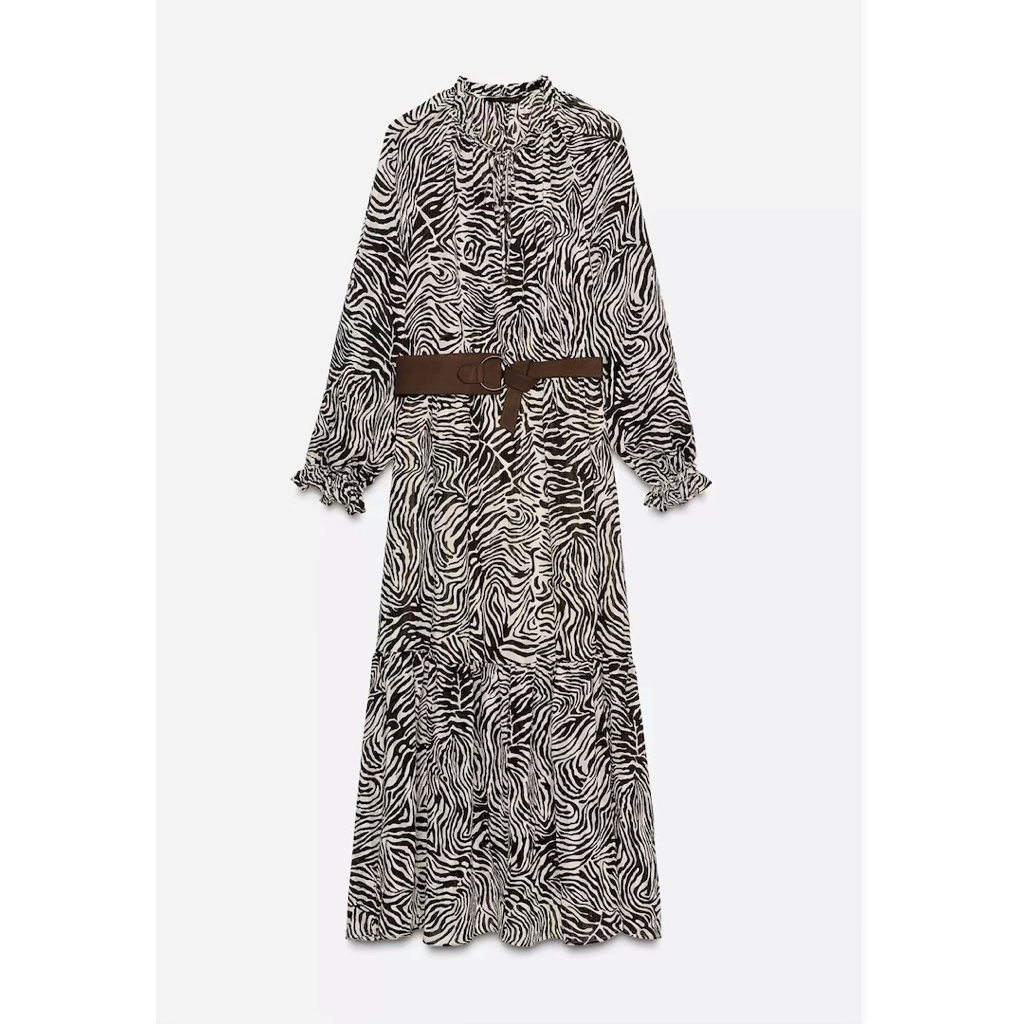 zara new tag ZARA Animal printlongdress