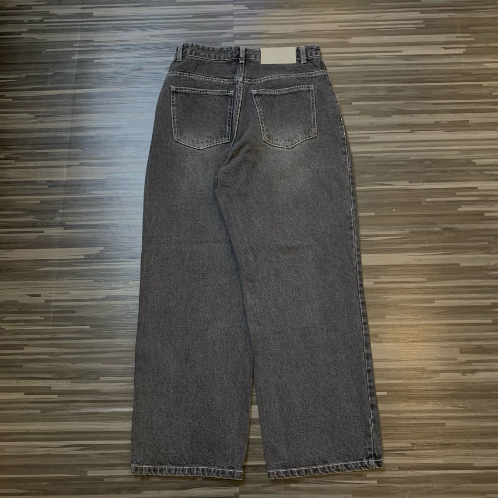 celana panjang denim pants baggy jeans DECET grey washed second original