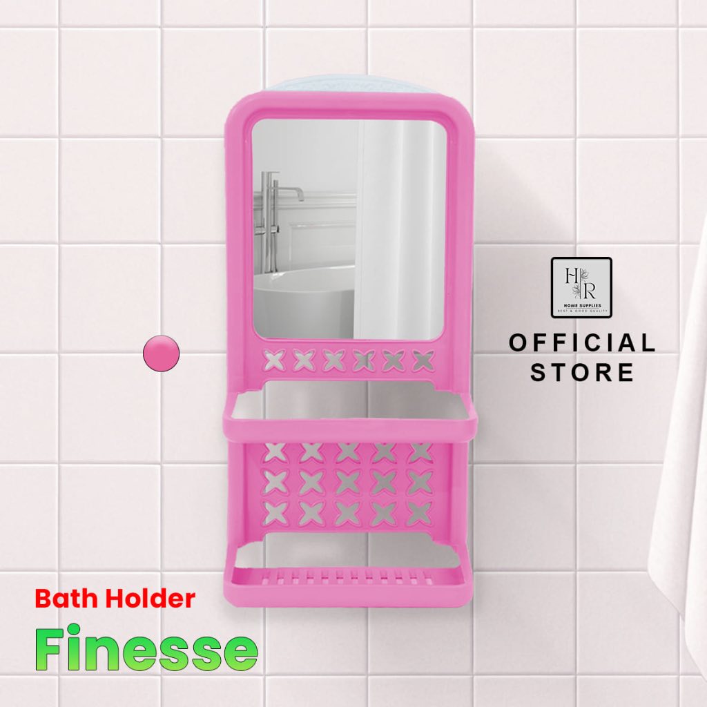 CERMIN GANTUNG PLASTIK /RAK KAMAR MANDI SERBAGUNA /  RAK SABUN FINESSE
