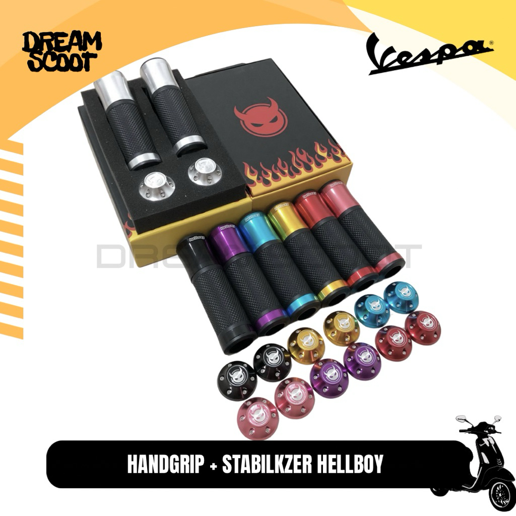 Handgrip + stabilizer HELLBOY Vespa matic Vespa sprint vespa primavera vespa s vespa lx vespa lxv ha
