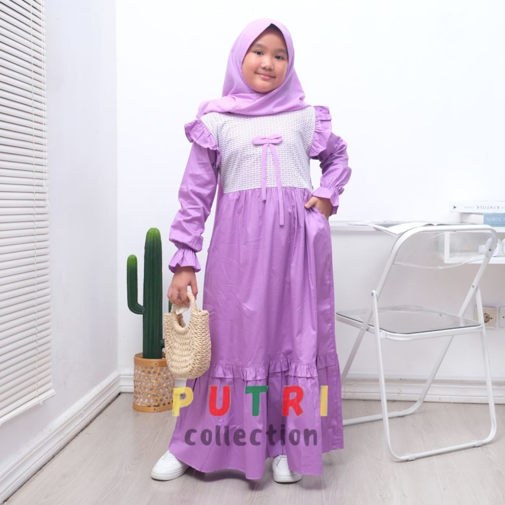 gamis anak bahan katun jepang premium