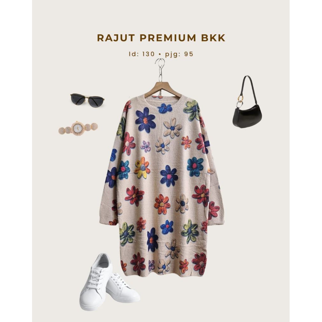 tunik sweater rajut premium import VINTAGE/tunik wanita