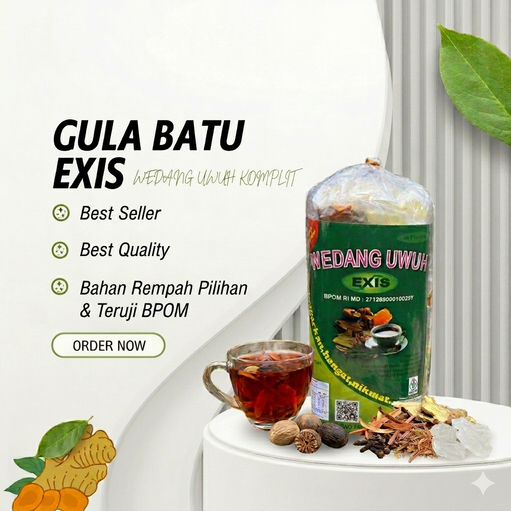 WEDANG UWUH EXIS GULA BATU KHAS IMOGIRI ISI 5 / Wedang Uwuh Gula Batu