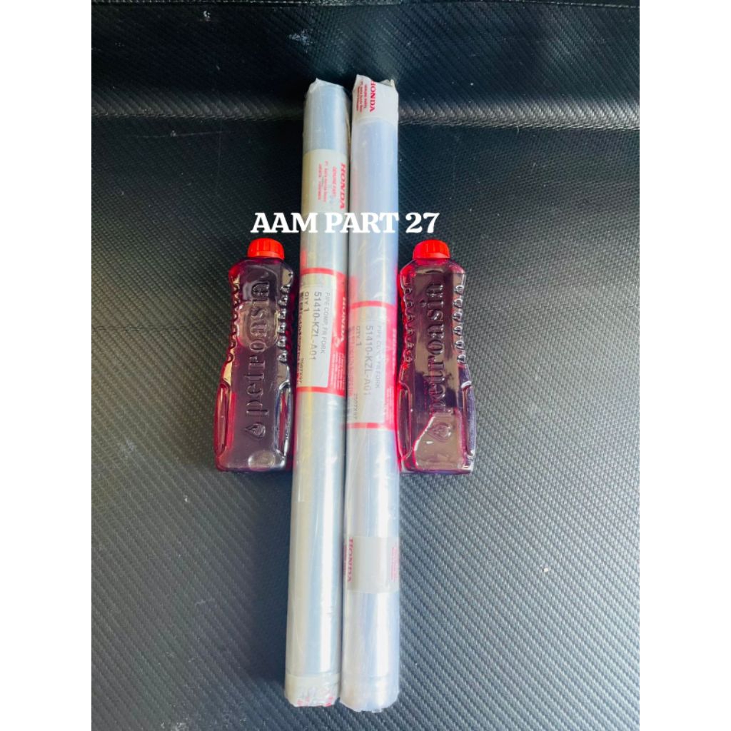 As shock depan sepasang KZL+Oli shock Honda motor Beat fi/Vario 150 Led,Vario 125