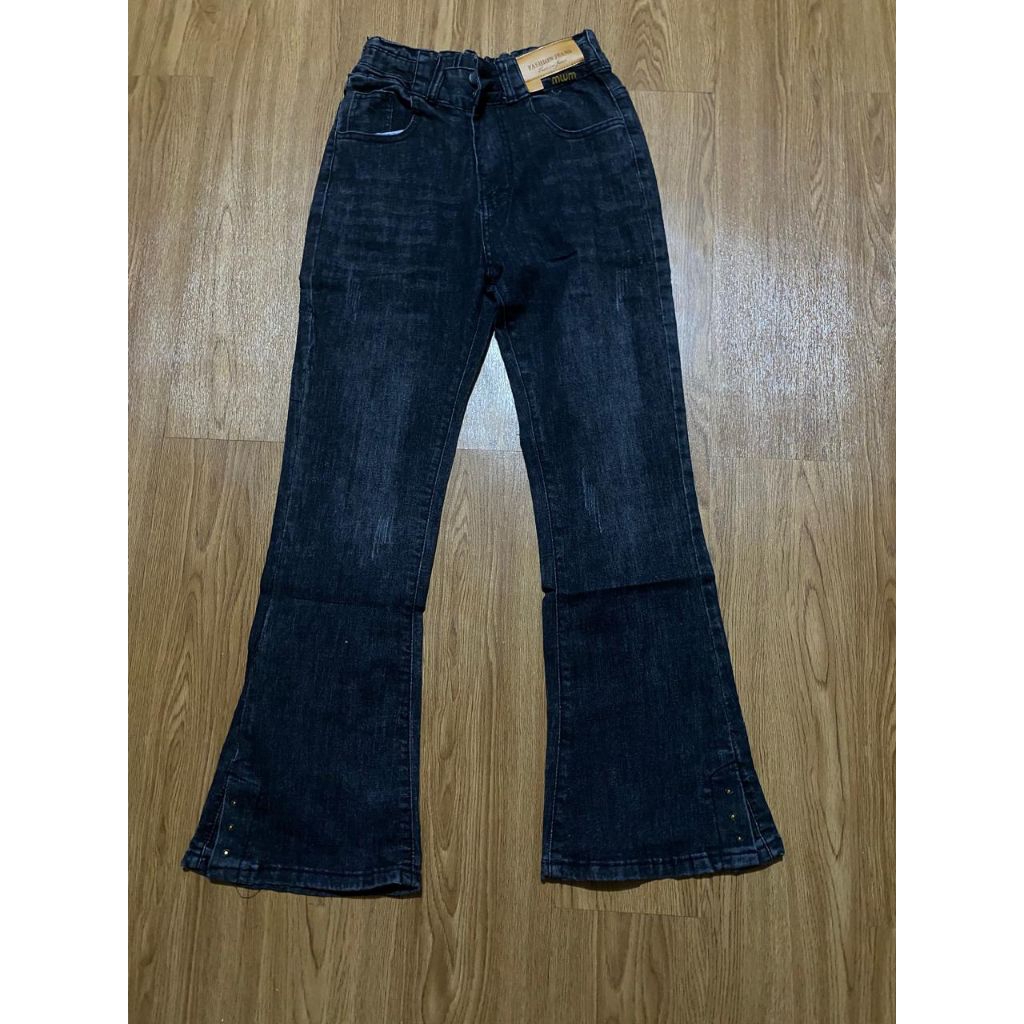 Celana panjang cutbray htm x abu premium kekinian / fashion jeans yi sha er wanita