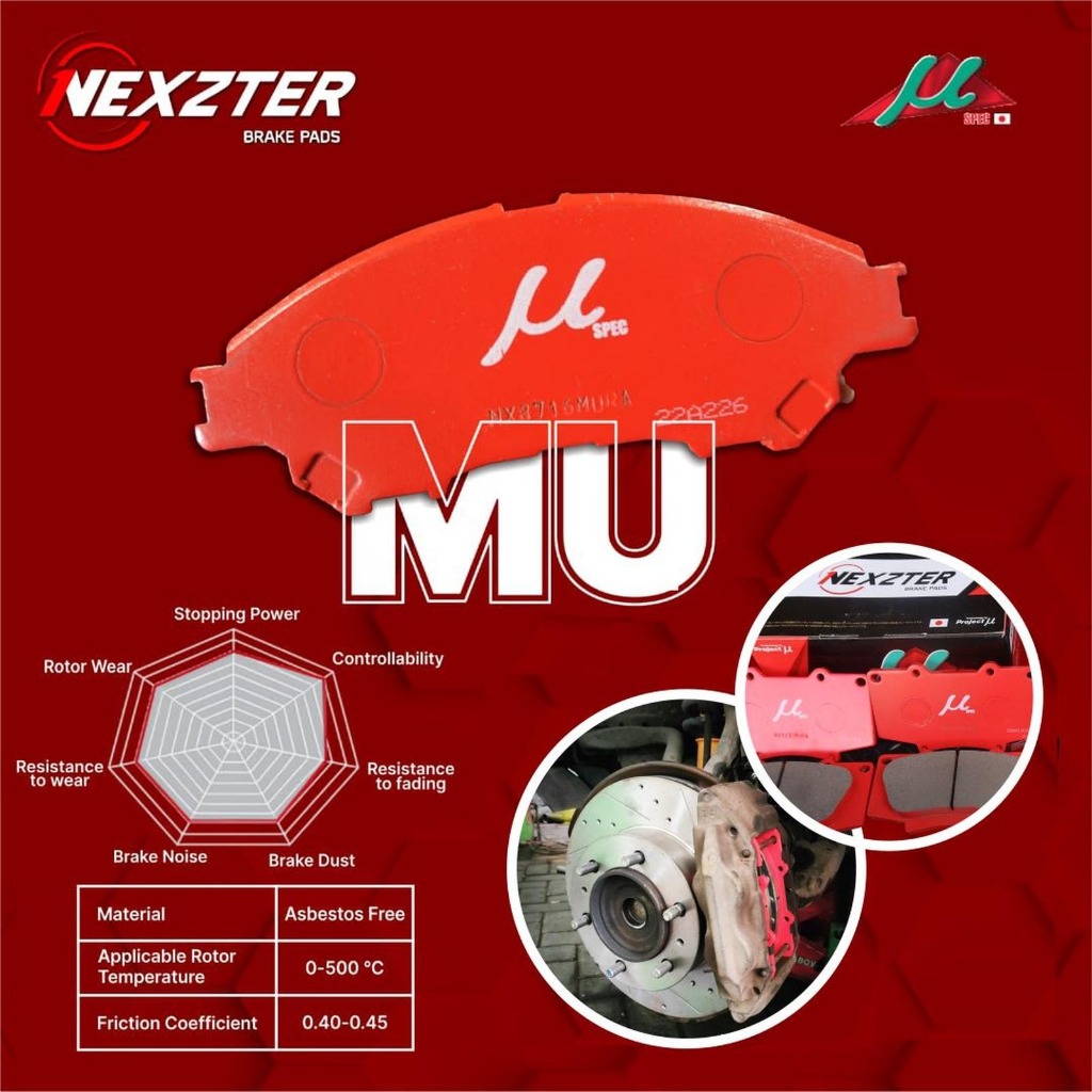 MU NEXZTER Brakepad Kampas Rem AP Racing CALIPER 6 POT CP 9040 , CP7040 D54 6 POTS CP9010