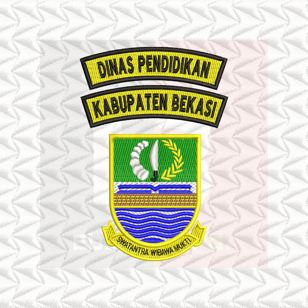 Badge Emblem Logo Seragam PNS Dinas Pendidikan Bekasi Bordir