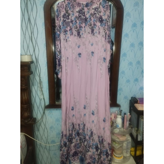 Preloved Dress bunga-bunga pink
