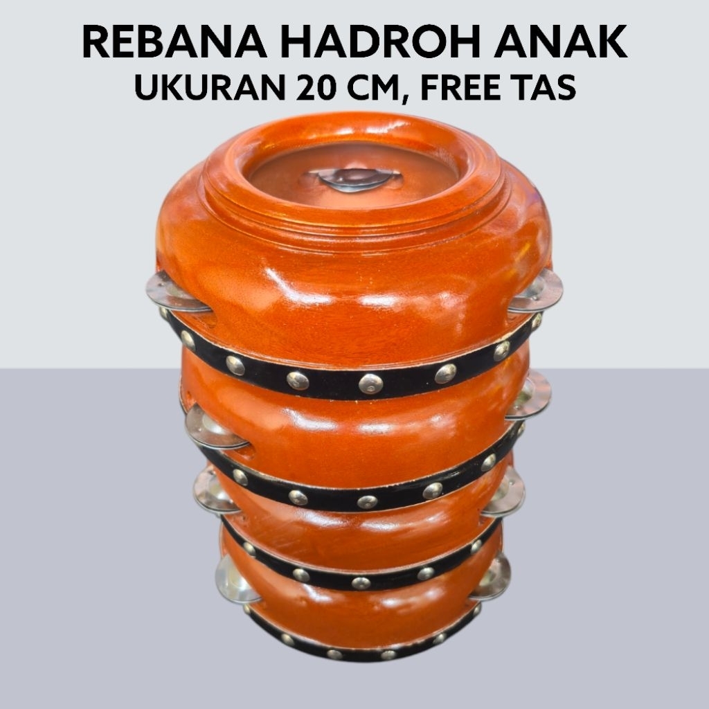 Rebana Hadroh Anak  Rebana Hadroh Natural Size 20 Cm