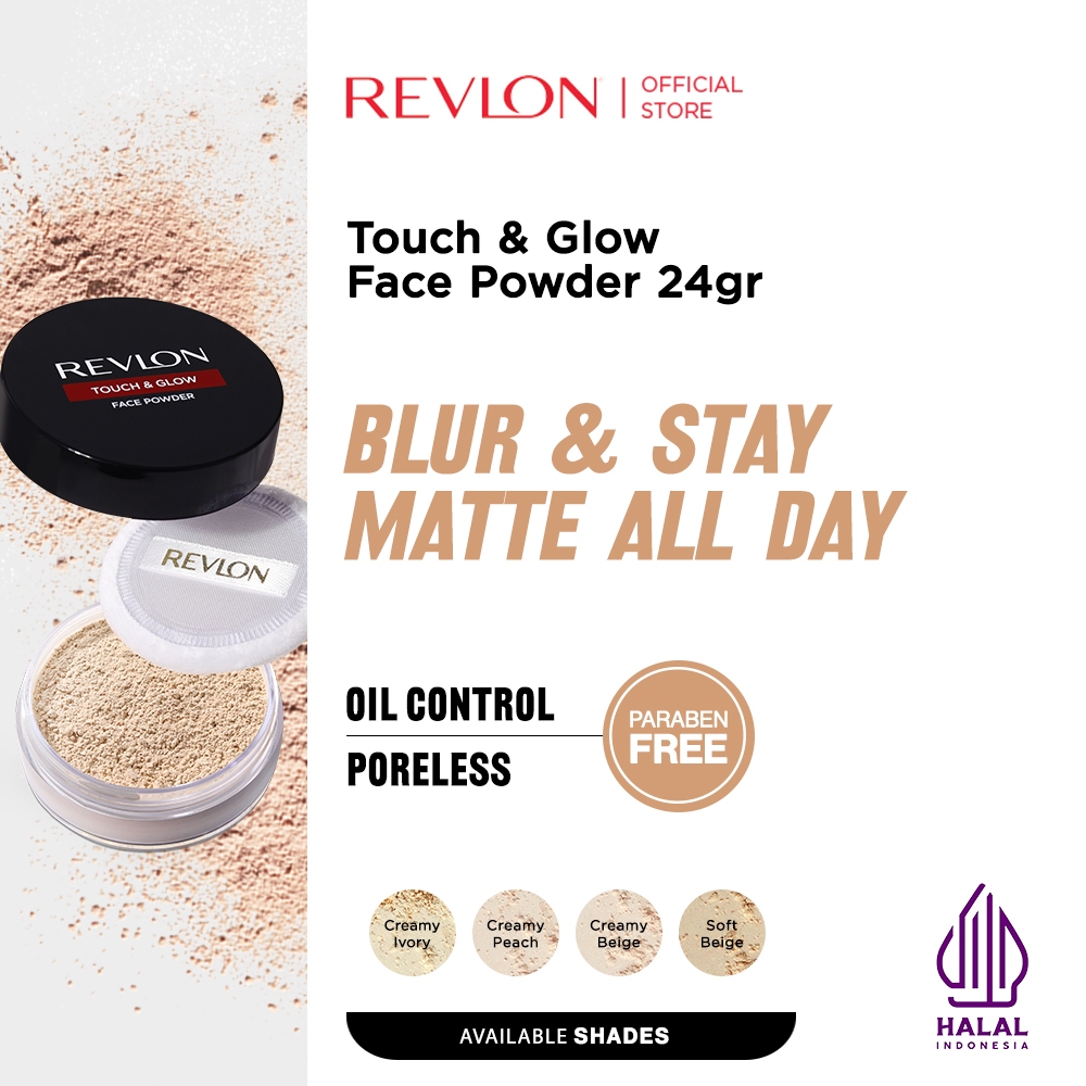 Revlon Touch & Glow Face Powder 24 gram (bedak tabur lembut dan hasil natural)