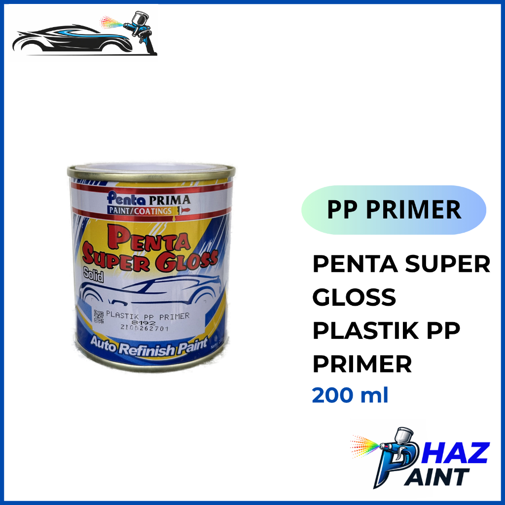 PENTA SUPER GLOSS PLASTIK PP PRIMER 200 ML | Plastic pepe primer | epoksi epoxy dashboard dasbor