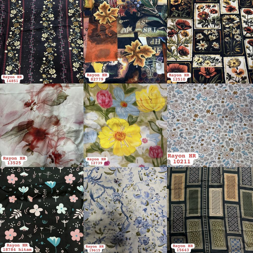 ( 0.5" Meter ) _Kain Katun Rayon Viscose Premium/Kain Rayon Premium/Kain Katun Rayon viscose Premium