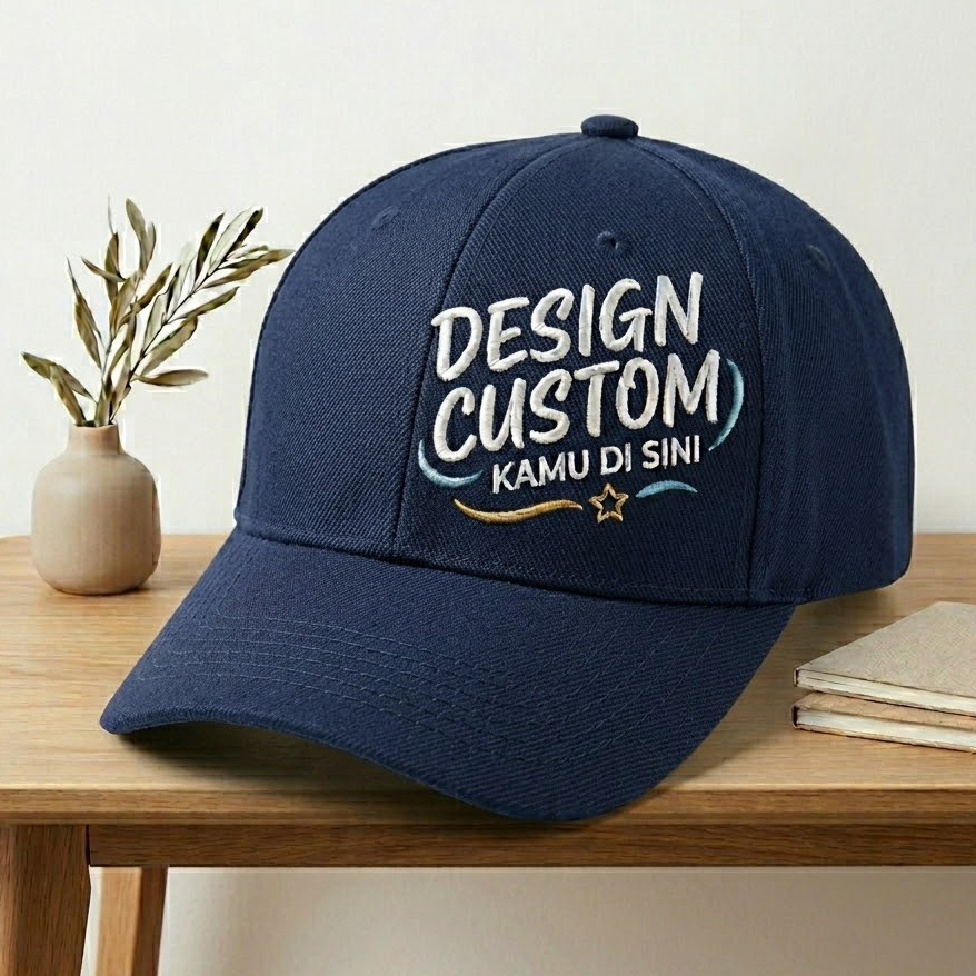 Topi Custom Sablon Satuan & Grosir - Topi Trucker/Baseball Free Design Nama & Logo