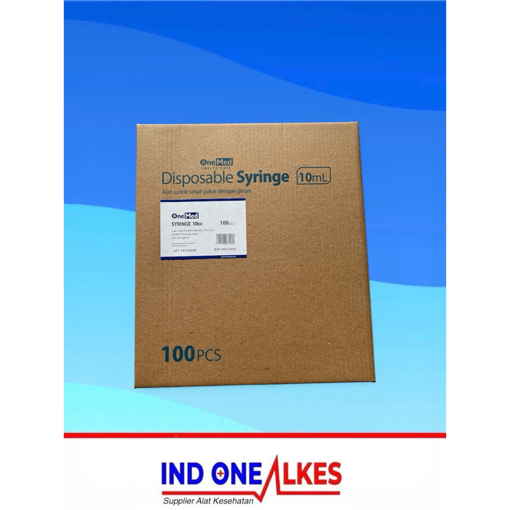 Spuit 10cc 10 cc 10ml Onemed Box / Syringe 10cc Onemed BOX