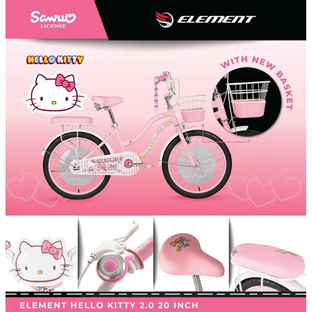 Sepeda Anak Element 20 inch Hello Kitty