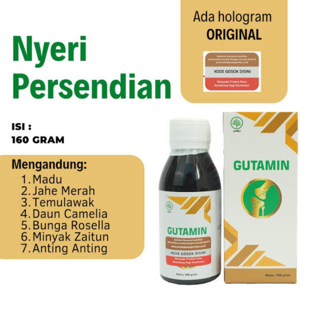 Madu Gutamin Herbal 100% Original Untuk Menjaga Kesehatan Persendian Herbal BPOM