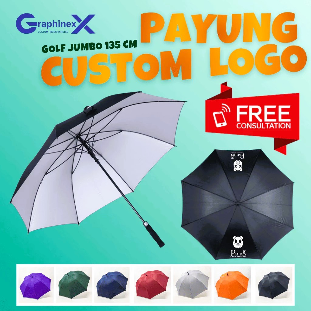 Payung Golf Custom – Cetak Logo Perusahaan | Payung Promosi Event & Branding | Payung Golf Custom Lo