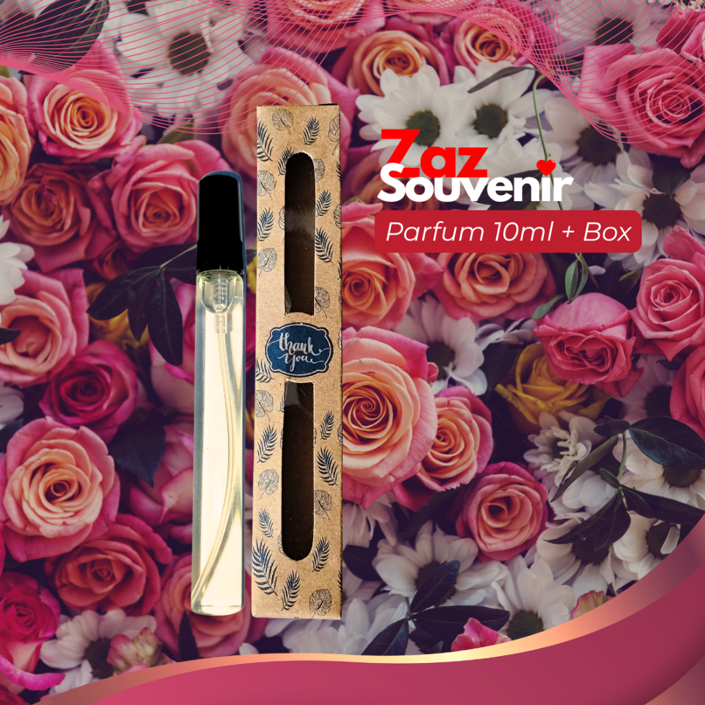 Souvenir Parfum 10ml + Box Kraft - Cocok Untuk Acara Pernikahan, Ulang Tahun & Semua Acara lainnya
