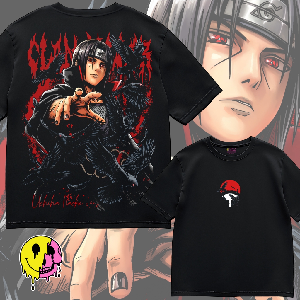 LRCO STORE - Uchiha Itachi Clan Killer Kaos Combed Sablon A2