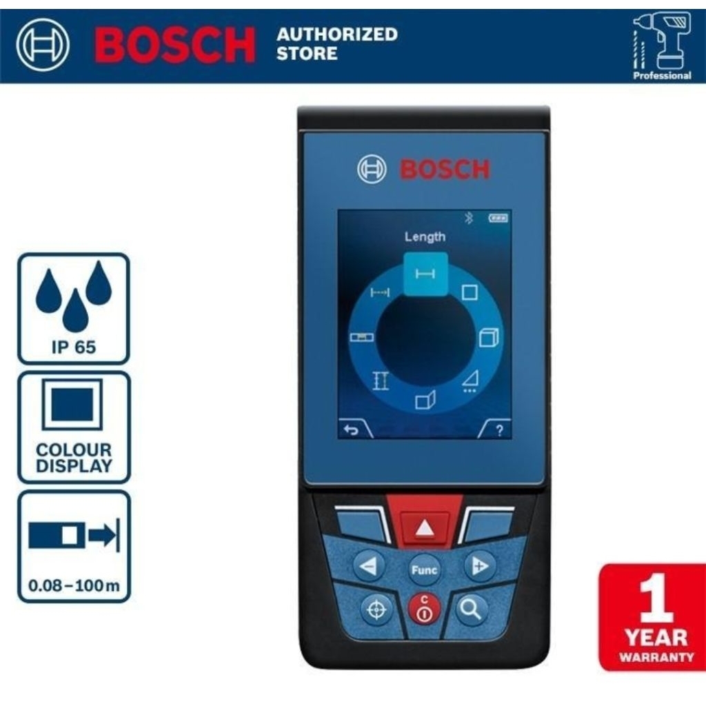 Meteran Laser Bosch GLM 100-25 C Digital Laser Distance 100 Meter