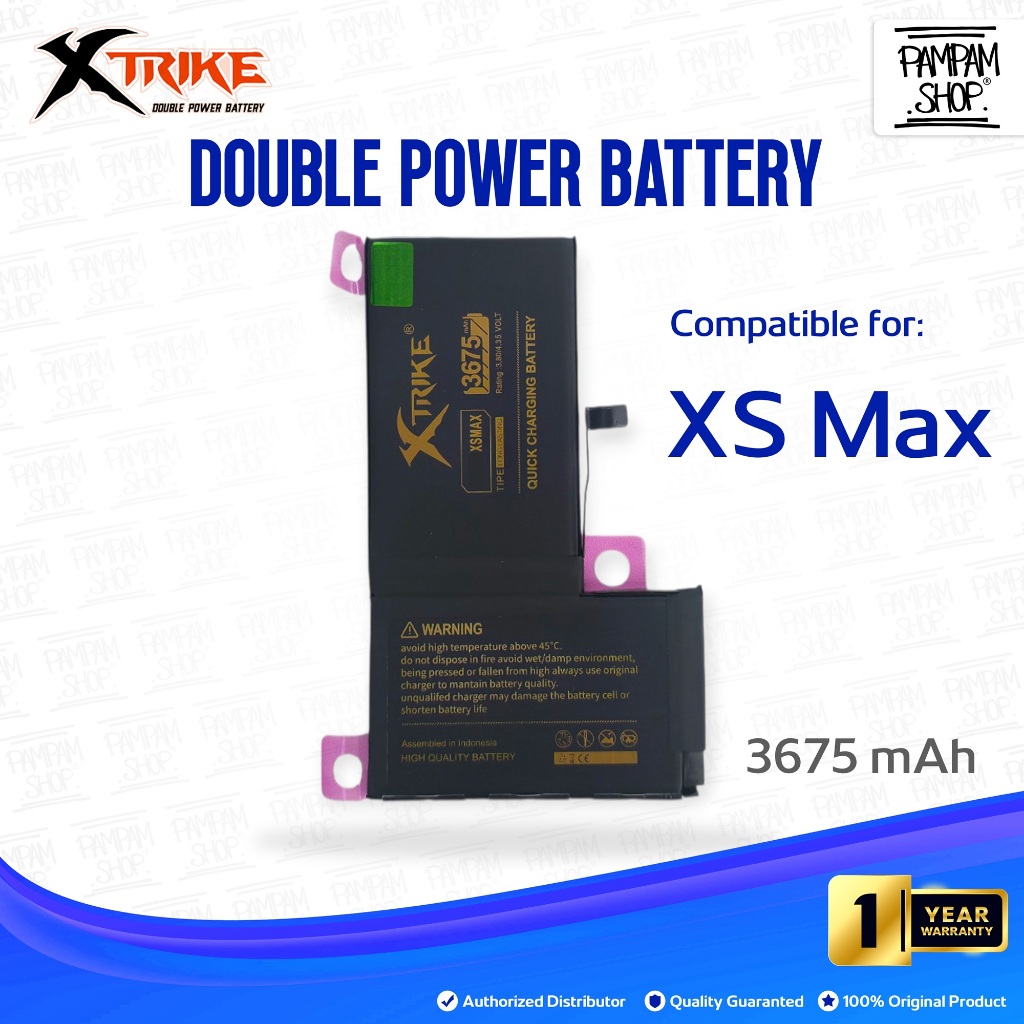XTRIKE Baterai Double Power Iphone XS MAX Batre Batrai Battery Dual Apple Ip Ori Original