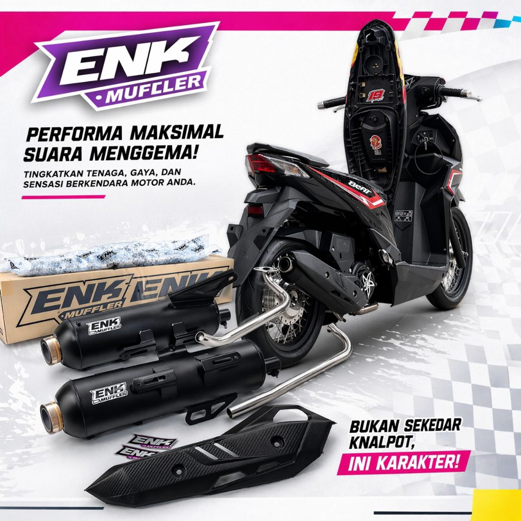 knalpot enk muffler original knalpot enk muffler beat vario nmax pcx aerox scoopy fino genio knalpot