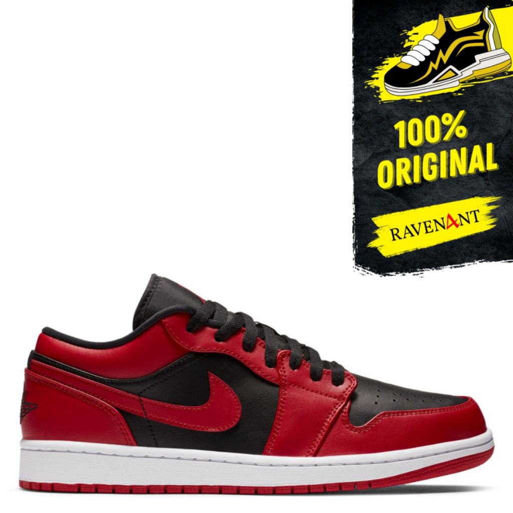 NIKE Air Jordan 1 Low Reverse Bred ORIGINAL - Sepatu Sneakers Pria