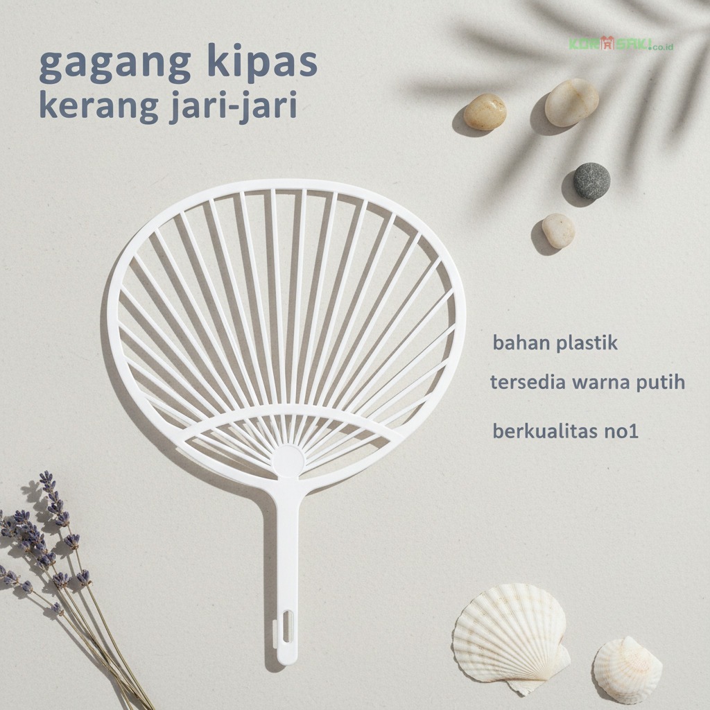 Gagang Kipas Jari - Jari - Kerang - Kipas Jepang - Uchiwa - Polos