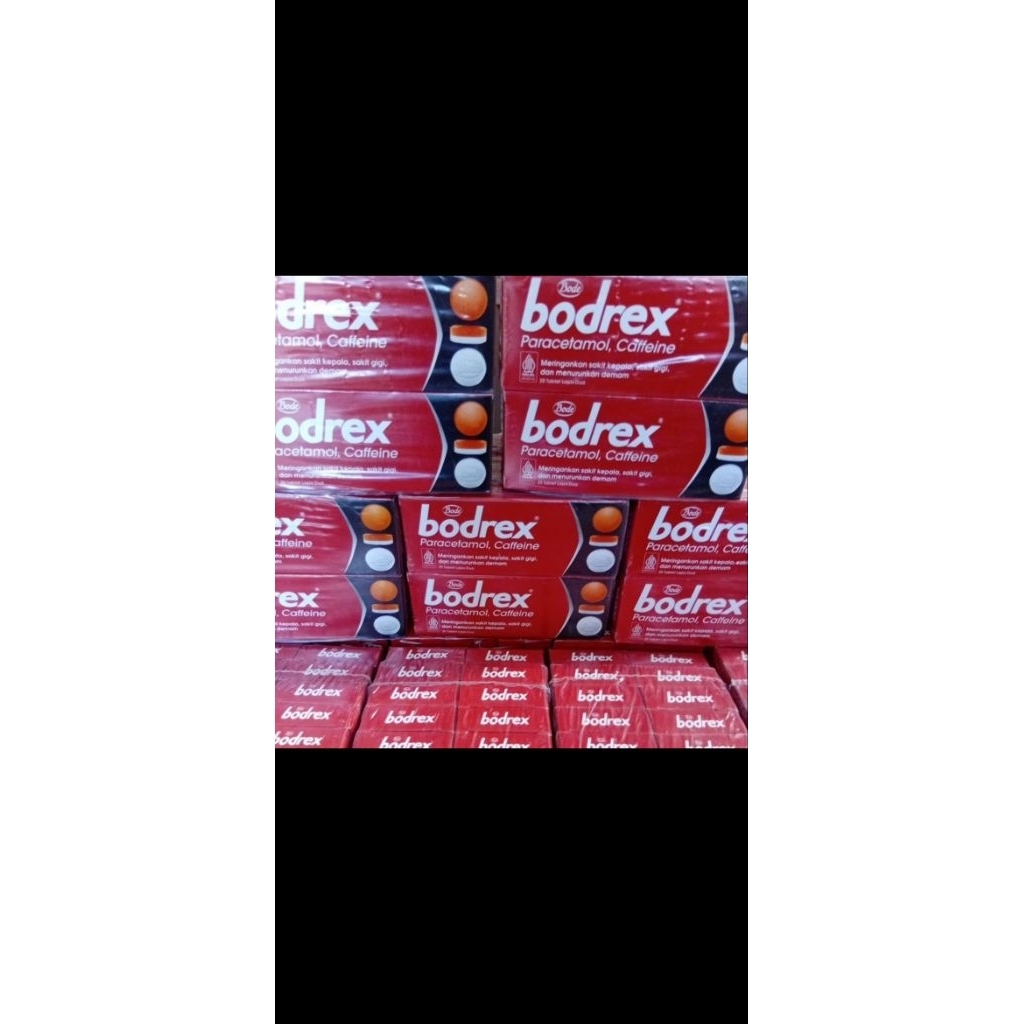 Bodrek tab 1 box isi 12 pack Meringankan sakit kepala,sakit gigi dan demam