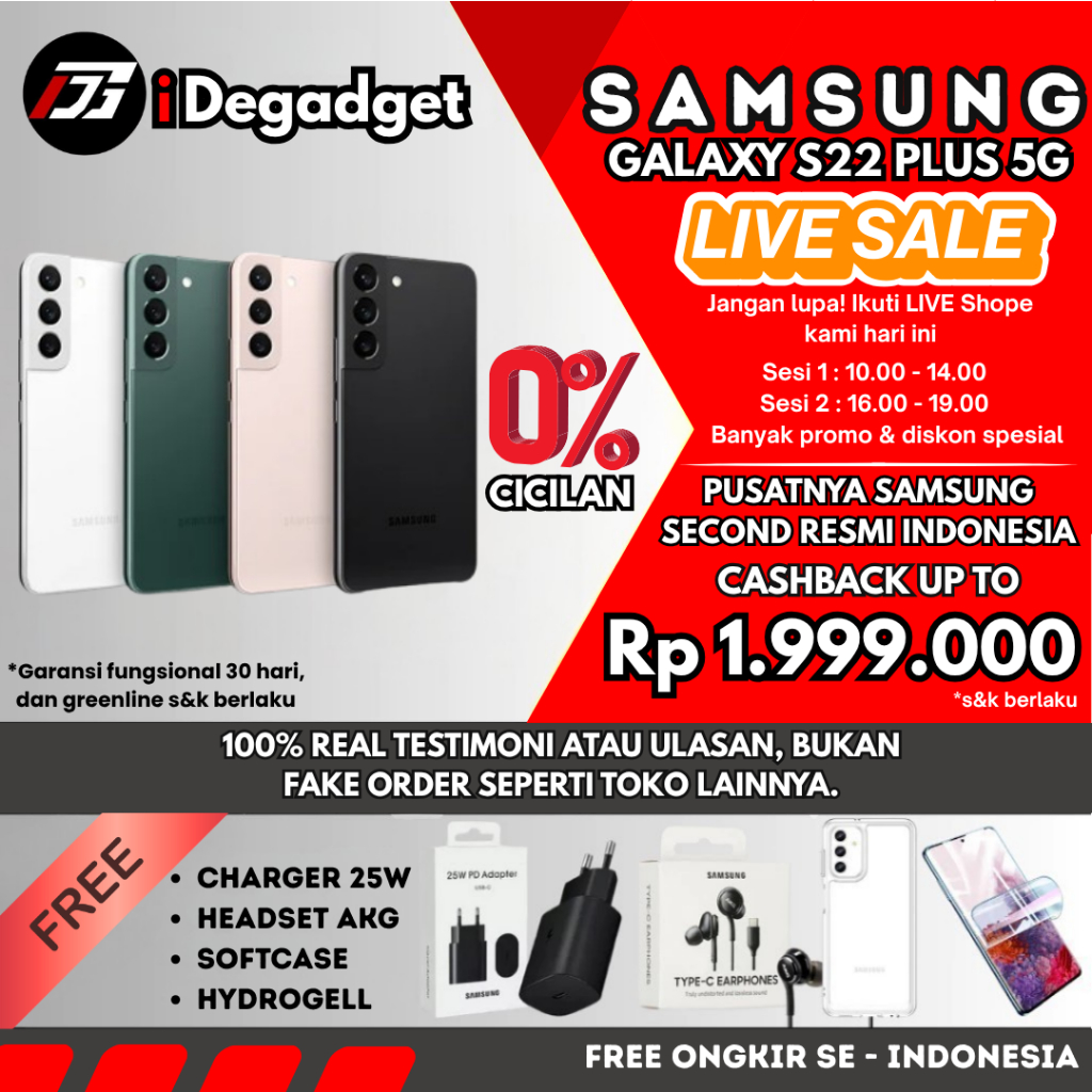 Samsung Galaxy S22 Plus 8/256GB 8/128GB 5G | S22 8/256 8/128 5G SEIN Second Fullset Original