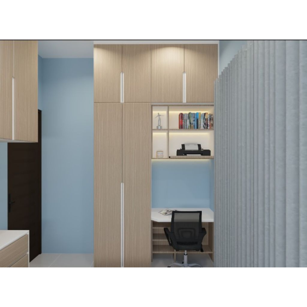 Custom Wardrobe + Meja Kerja