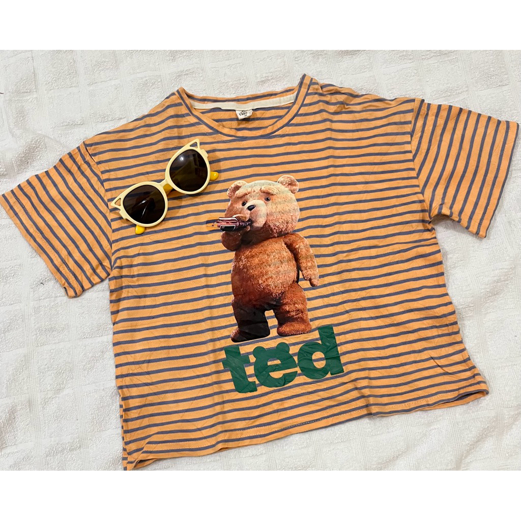 Baju atasan blus kaos oversze anak perempuan size 7-9 tahun preloved