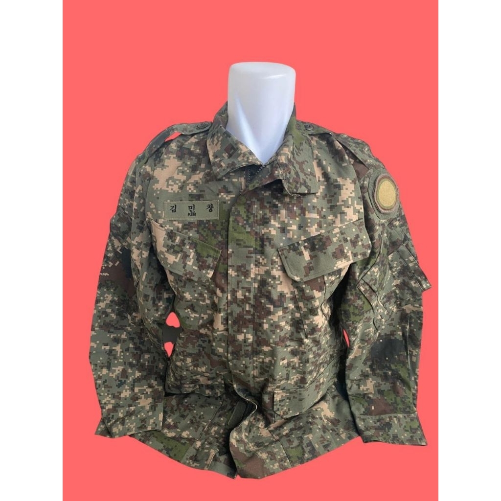 Coat Jaket M 100 Parka 2 Lapis Anti Air Loreng Digital Granit ROKA Republic of Korea Army Tentara Ko