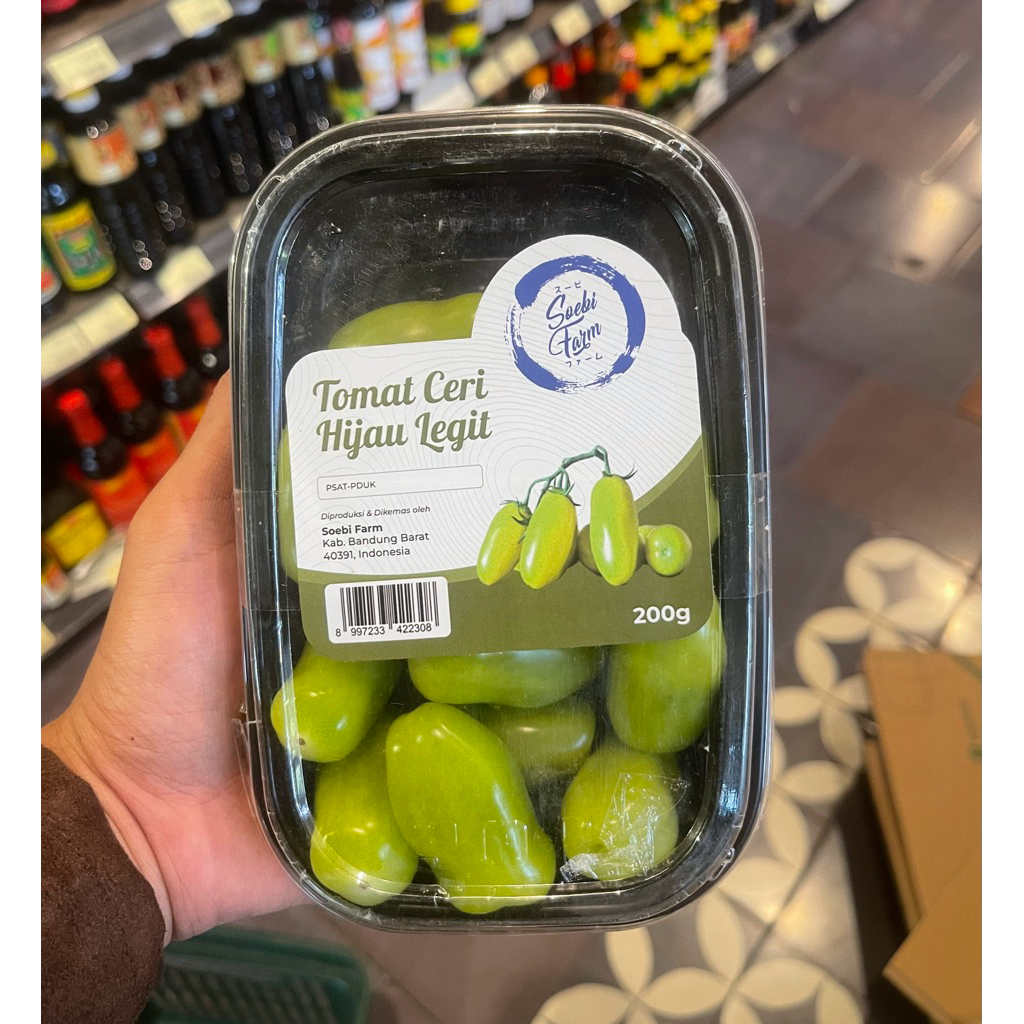 Tomat Ceri Hijau Legit / Tomat Hajau Manis Fresh 200grm / Pack