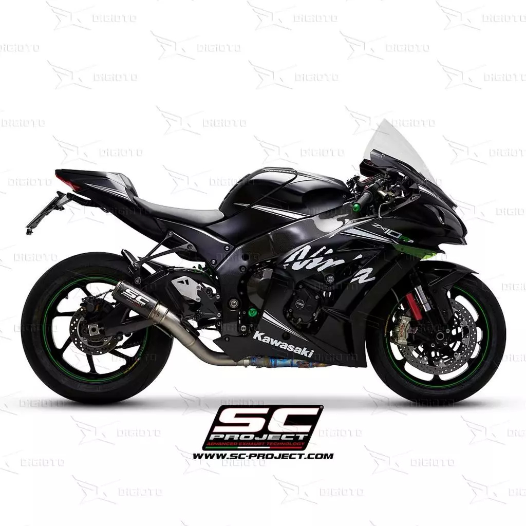 SC Project CR-T Muffler Carbon Fiber Knalpot Slip On Kawasaki ZX-10R