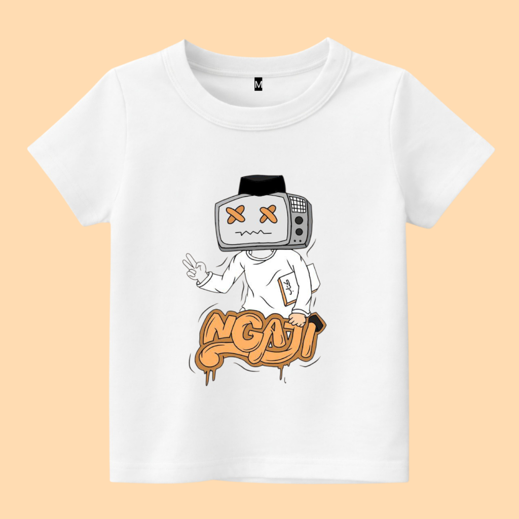 Baju Kaos Anak Gambar anak Ngaji