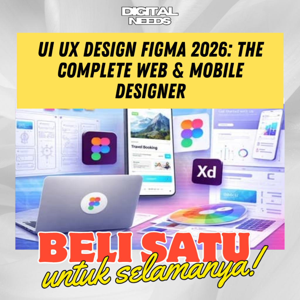 [e-course] Belajar UI/UX Design + Figma The Complete Web and Mobile Designer 2026