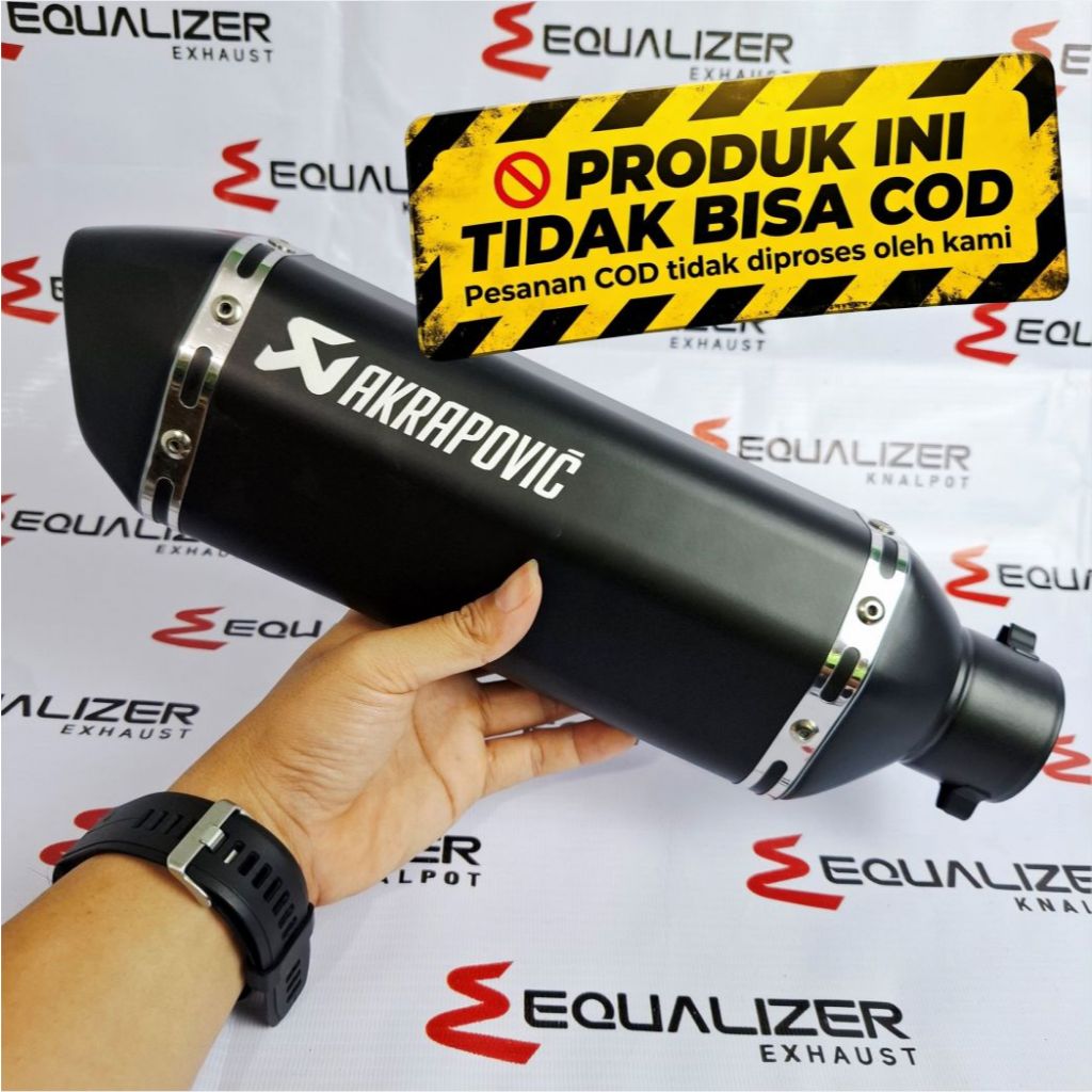 Knalpot Import Taiwan Knalpot Impor Taiwan Knalpot Taiwan Racing Akrapovic Hexa Black doff - Silence