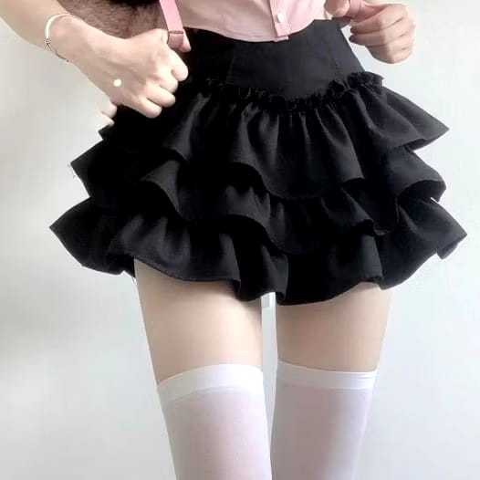 Rok korea Mini Skirt Susun Pendek / Rok Wanita Pendek
