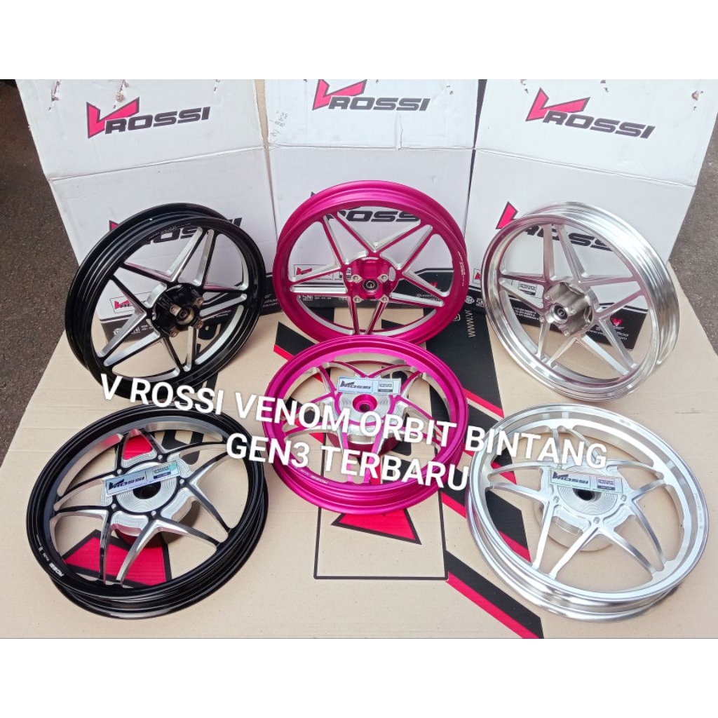VELG/PELAK V ROSSI ORIGINAL VENOM ORBIT BINTANG GEN3 TERBARU VARIO 125/150 BEAT SCOOPY GENIO BEAT FI