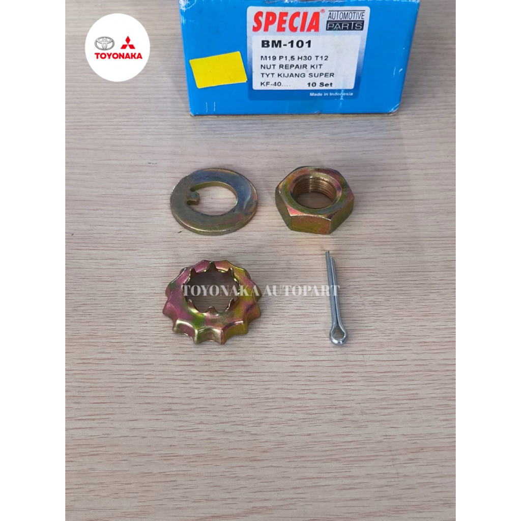 SPECIA Nut Axle Kit / Mur As Roda Depan Set Toyota Kijang Super KF - 40