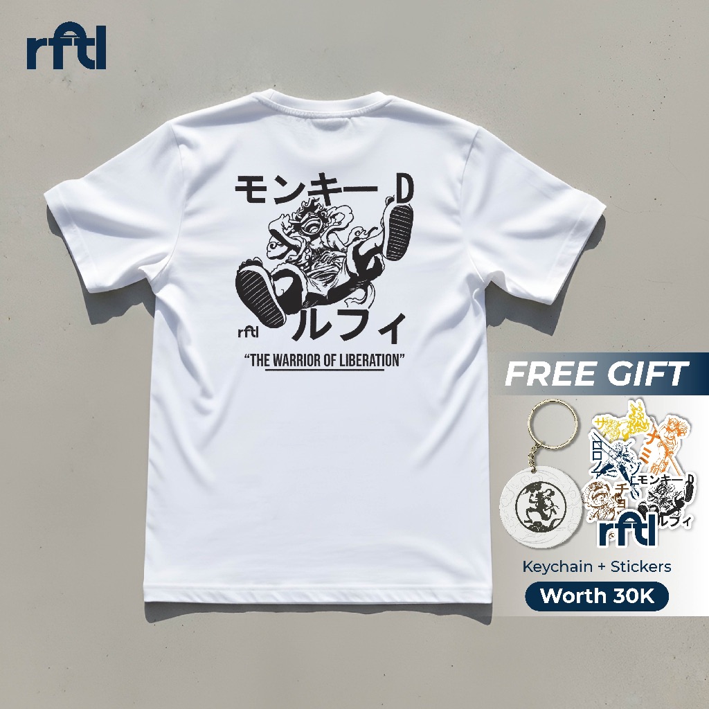 Baju Anime One Piece - Luffy Gear 5- Kaos Anime  Kaos One Piece  T-Shirt Anime One Piece Kaos Warna 